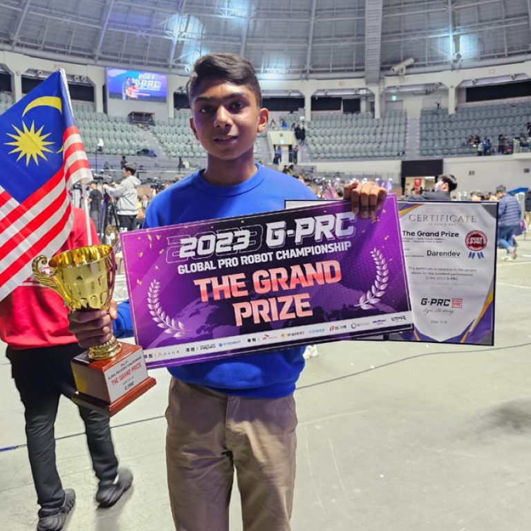 Grand Prize in International Robotics League Competition 2023 - Darendev Maheswaran Pillai